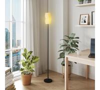 HOMCOM Floor Lamp for Living Room 3D Printed, Modern, with Light, White