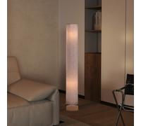 HOMCOM Floor Lamp for Living Room, 47" Modern Standing Lamp with Linen Shade, Wooden Base, Grey Grey