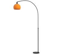 HOMCOM Floor Lamp for Living Room, Modern Standing Lamp with Shade & Foot Switch for Bedroom, Office, Black