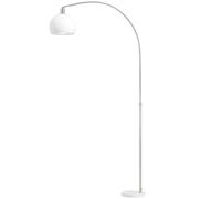 HOMCOM Floor Lamp for Living Room, Modern Standing Lamp with Shade & Foot Switch for Bedroom, Office, White