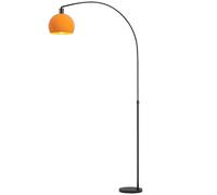 HOMCOM Floor Lamp for Living Room, Modern Standing Lamp with Shade & Foot Switch, Minimalist Tall Pole Lampshade for Bedroom, Office, Black