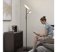 Homcom Floor Lamp For Living Room, Standing Lamp With 4 Scene Modes, Black