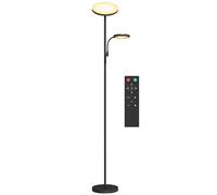 HOMCOM Floor Lamp for Living Room, Standing Lamp with 4 Scene Modes, Black