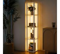 HOMCOM Floor Lamp for Living Room, Standing Lamp with Foot Switch, - Floor lamp - White - Yes, integrated LED