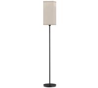 HOMCOM Standing Floor Lamp with Linen Shade for Living Room - Bedroom - Black | TJ Hughes