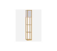 HOMCOM Modern 3 Tier Floor Lamp with Shelves - Natura and Acrylic