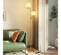 HOMCOM Floor Lamp with 3 Colour Temperatures, Modern Standing Lamp - Gold