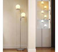 HOMCOM Floor Lamp with 3 Colour Temperatures, Modern Standing Lamp, Silver | Size: Large HOMCOM Silver Large