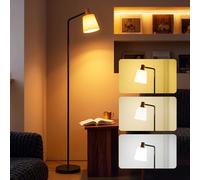 HOMCOM Floor Lamp with 350° Rotatable Head, Modern Standing Lamp with 3000K/4000K/6500K Colour Temperatures for Living Room Bedroom Office, Black