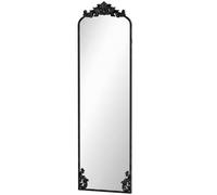 HOMCOM 50 x 160 cm Floor Mirror with Metal Frame, Black