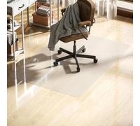 HOMCOM Floor Protection Mat 100 x 150 cm Office Chair Underlay in Transparent, Scratch-Resistant Chair Mat, Floor Mat for Hard Floors
