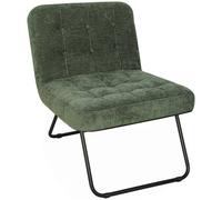 Homcom Foldable Accent Chair With Backrest, Wide Seat, Light Green