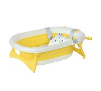 HOMCOM Foldable Baby Bath Tub Ergonomic with Temperature-Induced Water Plug