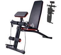 Homcom Foldable Dumbbell Bench Weight Training, 7 Incline Adjustable In Black Black