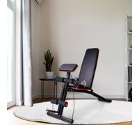 Homcom Foldable Dumbbell Bench Weight Training Fitness 7 Incline Adjustable In Black Black Medium