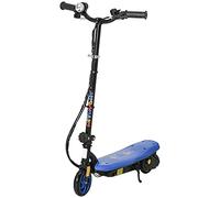 HOMCOM Foldable Electric Scooter, 120W Electric Scooter with Three Mode LED Headlight, Warning Bell, Adjustable Height, 12km/h Maximum Speed, for Ages 7-14 Years - Blue