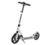 HOMCOM Teen/Adults Aluminium Folding Kick Scooter with Shock Mitigation System White | TJ Hughes