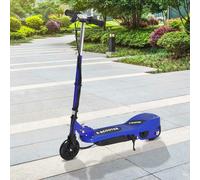 HOMCOM Kids Folding Electric Bike Children E Scooter Ride on Toy 2x12V Recharge Battery 120W Adjustable Height Suitable for 7 - 14 yrs Blue Aosom UK