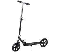 HOMCOM Foldable Kids Scooter, Folding Scooter with Adjustable Height, Rear Brake, Ride On Toy for Ages 7-14, Black Aosom UK