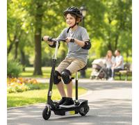 HOMCOM Foldable Powered Scooter 120W, Adjustable Seat, Brake, Black