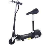 HOMCOM Foldable Powered Scooter 120W w/ Adjustable Seat and Brake, Black