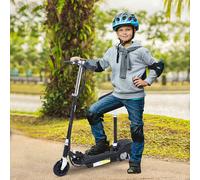 HOMCOM Foldable Powered Scooter 120W w/ Adjustable Seat, Brake - 76cm x 38cm x 96cm - Powered Scooter - Black