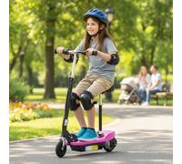 HOMCOM Teens Adult Ride on Powered Scooter with Adjustable Seat & Brake in Pink HOMCOM Pink