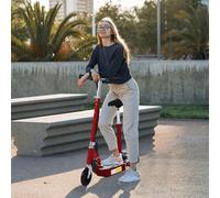 HOMCOM Foldable Powered Scooter with Adjustable Seat & Brake in Red HOMCOM Red
