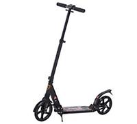 Outsunny Folding Kick Scooter with 2 Big Wheels - Black