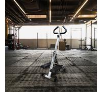 HOMCOM Foldable Stepper Adjustable Step Machine w/ Handlebar LCD Display, Grey