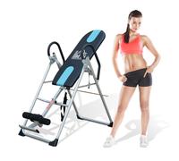 Homcom Foldable Therapy Gravity Inversion Table Ab Exercise Bench Fitness In Silver Silver One Size