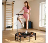 HOMCOM Foldable Trampoline w/ Adjust Handle, Max Load 150 KG, Orange | Size: 120 x 120 cm HOMCOM Orange 120 x 120 cm