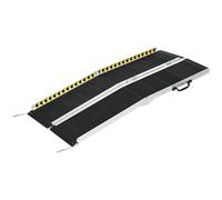 HOMCOM Folding Aluminium Wheelchair Ramp 152x73cm 272KG Capacity for Home in Black | Size: Large HOMCOM Black L