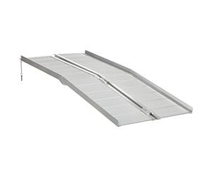 HOMCOM Folding Aluminum Wheelchair Ramp Portable Assist Suitcase Access Aid Disabled 6ft