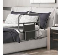 HOMCOM Safety Bed Rail for Elderly Adults Folding Bed Assist Rail in Black | Size: Single HOMCOM Black Single