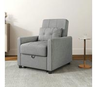 Homcom Sofa Bed 1 Seater Fold Out Grey