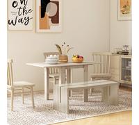 HOMCOM Folding Dining Table Extendable Kitchen Table Drop Leaf Table