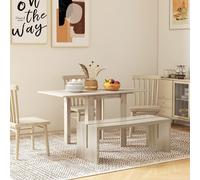 HOMCOM Folding Dining Table Extendable Kitchen Table - Drop Leaf Table for 2-4