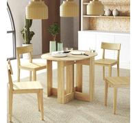 HOMCOM Folding Dining Table Foldable Drop Leaf Dinner Table for Kitchen