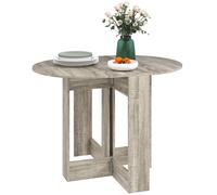 HOMCOM Folding Dining Table Foldable Drop Leaf Dinner Table for Kitchen Grey