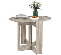 HOMCOM Folding Dining Table Foldable Drop Leaf Dinner Table For Kitchen Grey | TJ Hughes