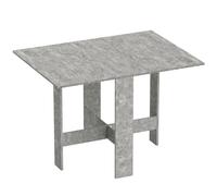 HOMCOM Folding Dining Table, Space-Saving Drop Leaf Kitchen Table for 4-6 People Grey