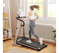 HOMCOM Folding Electric Treadmill 1.25HP, 1-10 km/h, LCD/Time-Distance-Calories, Safe Stop, Portable Home Gym (B1-0095)