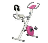 HOMCOM Folding Exercise Bike 8-Level Magnetic Resistance White