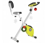 Magnetic Resistance Exercise Bike Foldable LCD Adjustable Seat Yellow