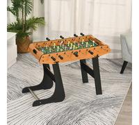 HOMCOM Folding Football Gaming Table Mini Foosball Soccer Table, Family Fun - Natural wood finish - 98cm x 42cm x 62.5cm