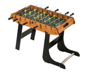 HOMCOM Folding Football Gaming Table Mini Foosball Table Indoor for Family