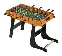 HOMCOM Folding Football Gaming Table Mini Foosball Table Indoor for Family | Fun Play Sports