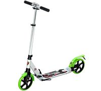 HOMCOM Folding Kick Scooter, Adjustable Ride On Scooter with 200mm Big Wheels and Double Shock Absorption, Urban Scooter for 14+ Teens Adult, Green