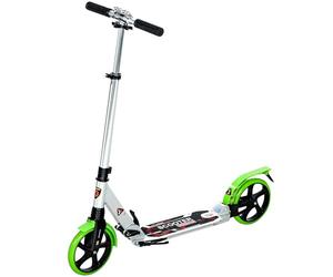 HOMCOM Folding Kick Scooter, Adjustable Ride On Scooter with 200mm Big Wheels and Double Shock Absorption, Urban Scooter for 14+ Teens Adult, Green